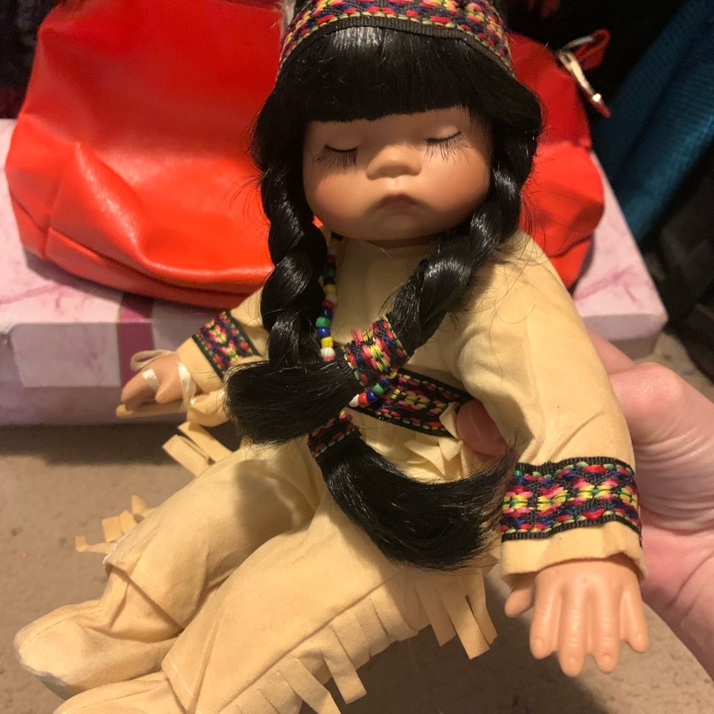 Native American  7" Sitting Doll